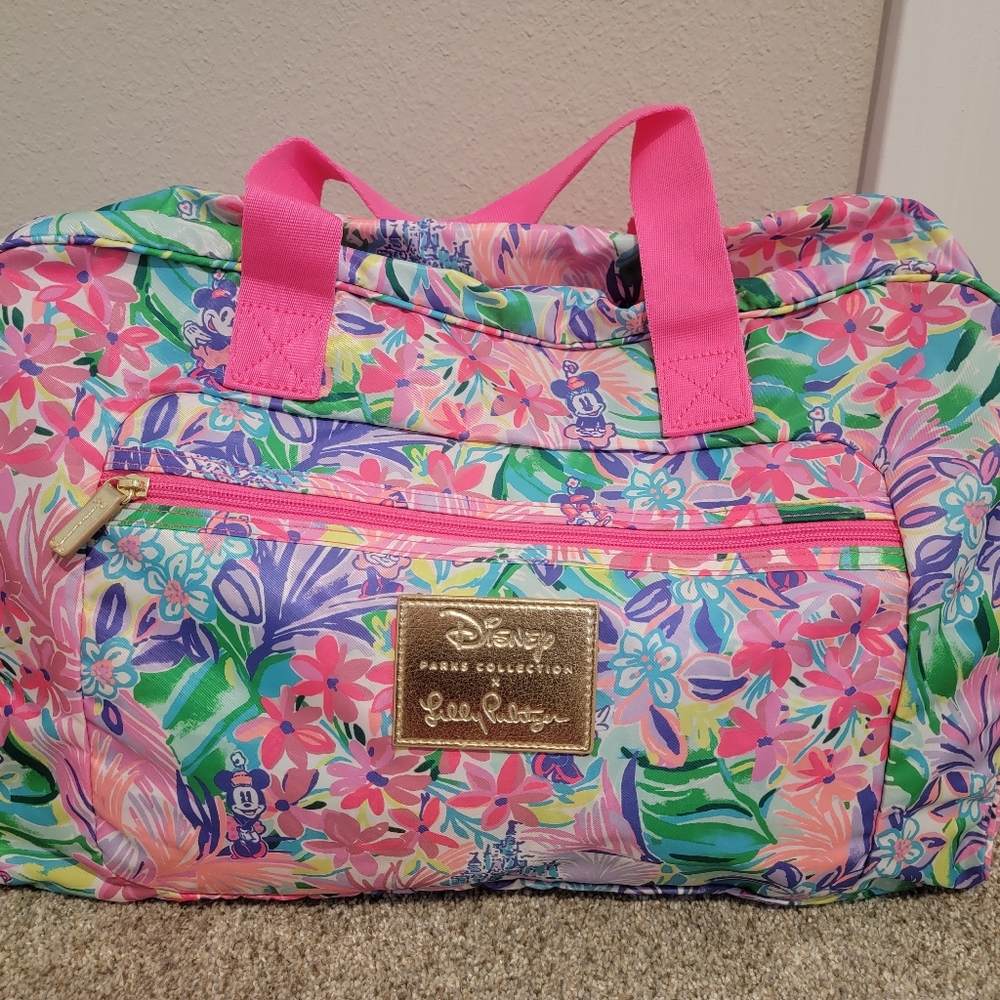 NWT Lilly Pulitzer x Disney Parks Weekender Duffle Travel Bag